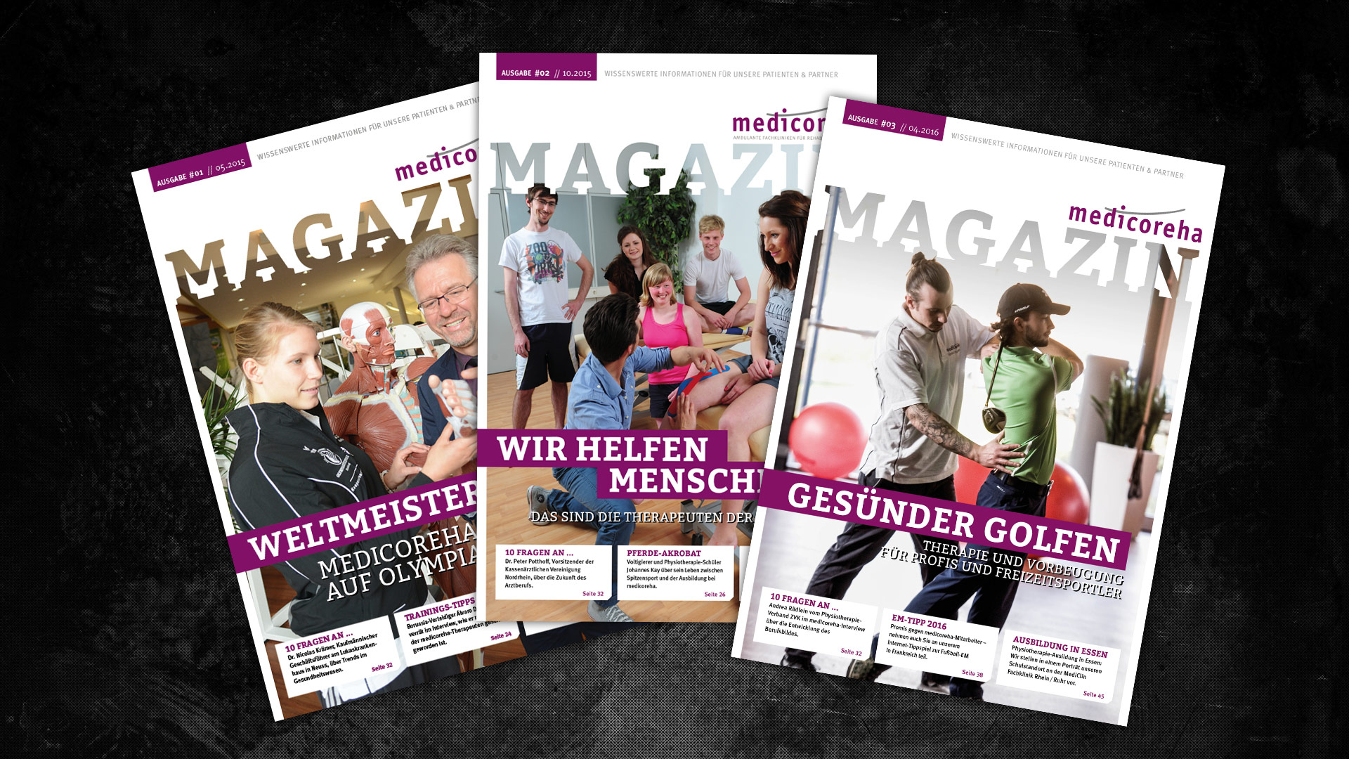 Layout und Gestaltung von Geschenkgutscheinen und Fragebögen
