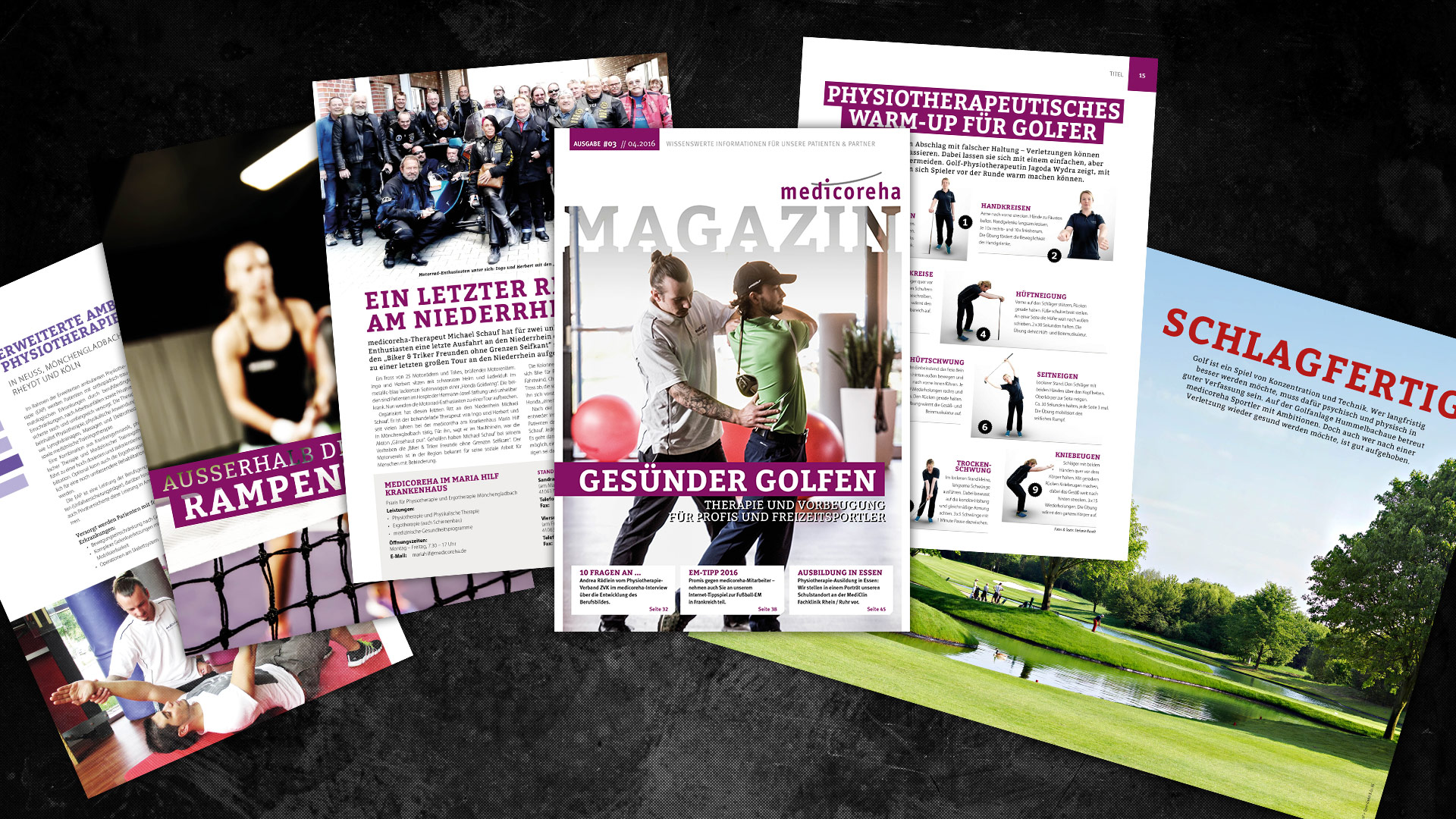 Layout und Gestaltung von Geschenkgutscheinen und Fragebögen